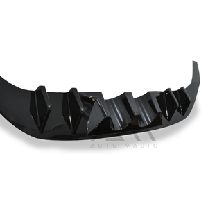 Spoiler de defensa Golf 15-17 para 2 escapes negro brillante trasero