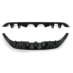 Spoiler de defensa Golf 15-17 para 2 escapes negro brillante trasero