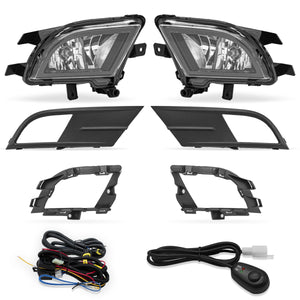 Kit faros de niebla Jetta 15-18 c/arnes, switch Universal y focos H8 con bases