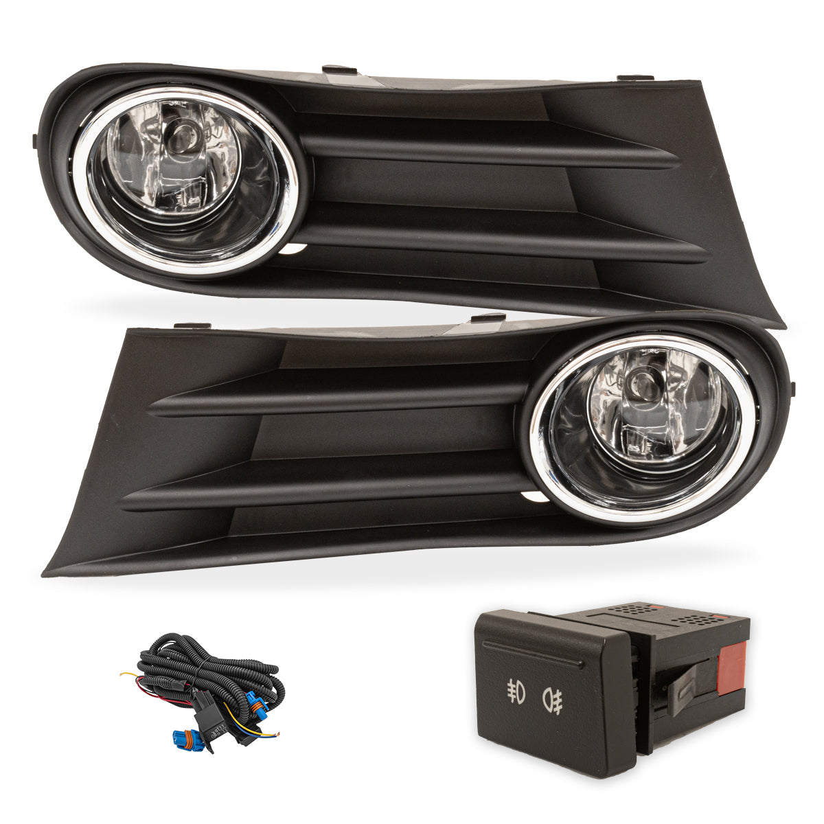 Kit faros de niebla Gol-Saveiro 09-13 c/arnes Euroswitch y focos 9006