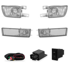 Cargar imagen en el visor de la galería, Kit Faros de niebla cromo + cuartos Golf/Jetta 93-99 c/arnes switch Universal y focos H3