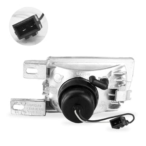 Kit Faros de niebla cromo + cuartos Golf/Jetta 93-99 c/arnes switch Universal y focos H3