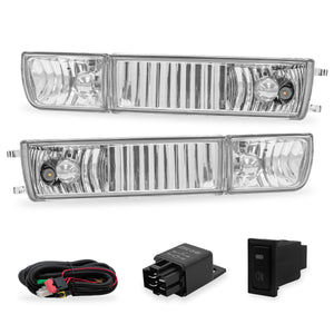 Kit Faros de niebla cromo + cuartos Golf/Jetta 93-99 c/arnes switch Universal y focos H3