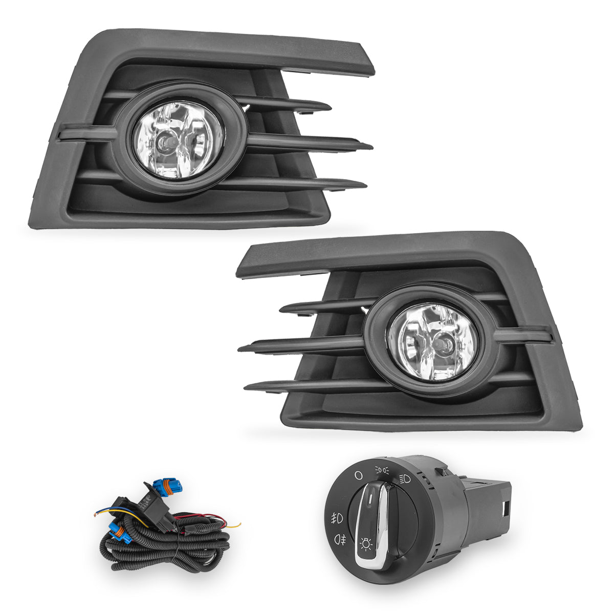 Kit faros de niebla Gol-Saveiro 17-18 c/arnes Euroswitch y focos 9006