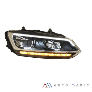 Faros Vento Polo 14-22 doble lupa, DRL direccionales LED secuenciales, H7 sin focos Performance