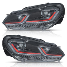 Cargar imagen en el visor de la galería, Faros Golf 7.5 18-21 doble lupa, DRL direccionales LED secuenciales, H7 sin focos Performance