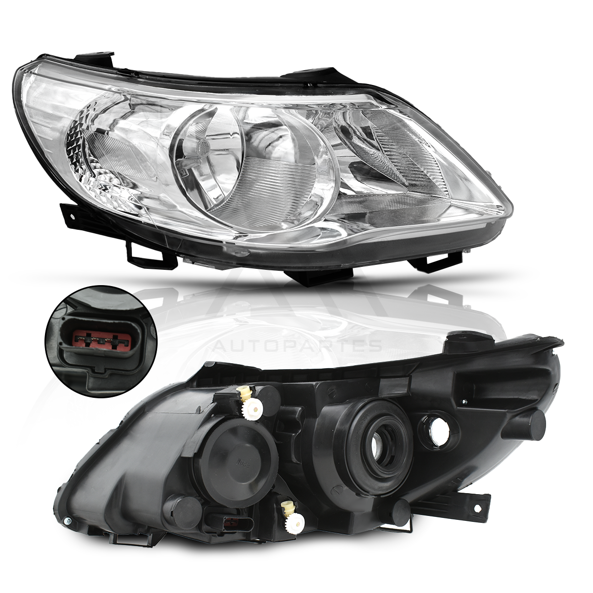 Faro Gol /Saveiro 09-13 Gt, Trendline, Confortline p/2 focos derecho