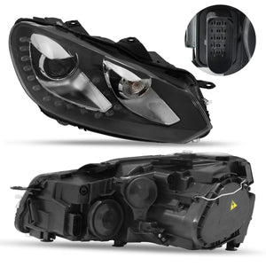 Faro Golf Gti 10-12 p/xenon c/leds derecho