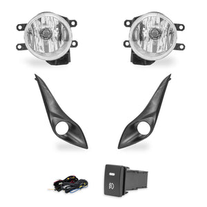 Kit faros de niebla Yaris 18-19 Hatch back c/arnes switch oem y focos H16