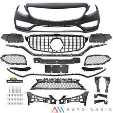 Load image into Gallery viewer, Defensa delantera Mercedes AMG clase C 15-20 completa con accesorios