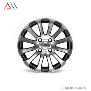RINES 14 EN 4X100 (4 RINES) PARA CHEVY -- SPARK -- TSURU -- GOLF -- GOL -- MARCH -- AVEO -- VERSA -- SONIC --SWIFT -- KICKS