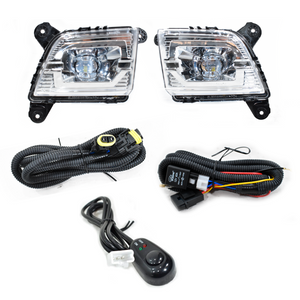 Kit faros de niebla Silverado 19-20 cromo c/arnes switch Universal LED