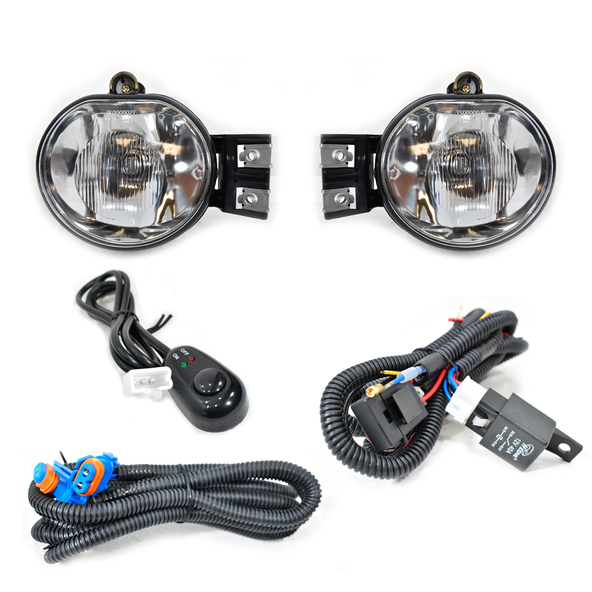 Kit faros de niebla Ram 06-09 c/arnes switch Universal y focos 9006