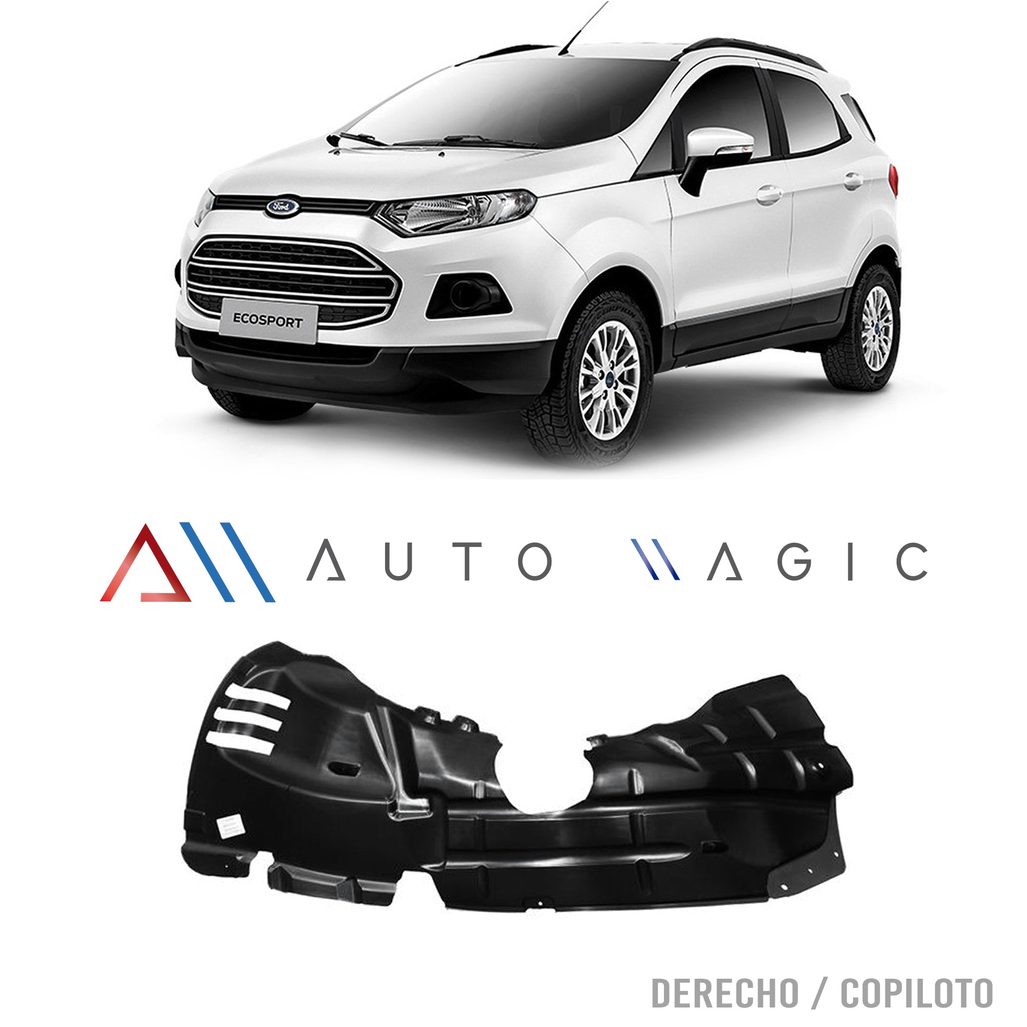 Tolva guardafango salpicadera Ecosport 13-17 delantero derecho