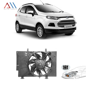 Motoventilador Fiesta 11-14/ Ecosport 13-14/ Figo 17-18 para radiador Sencillo