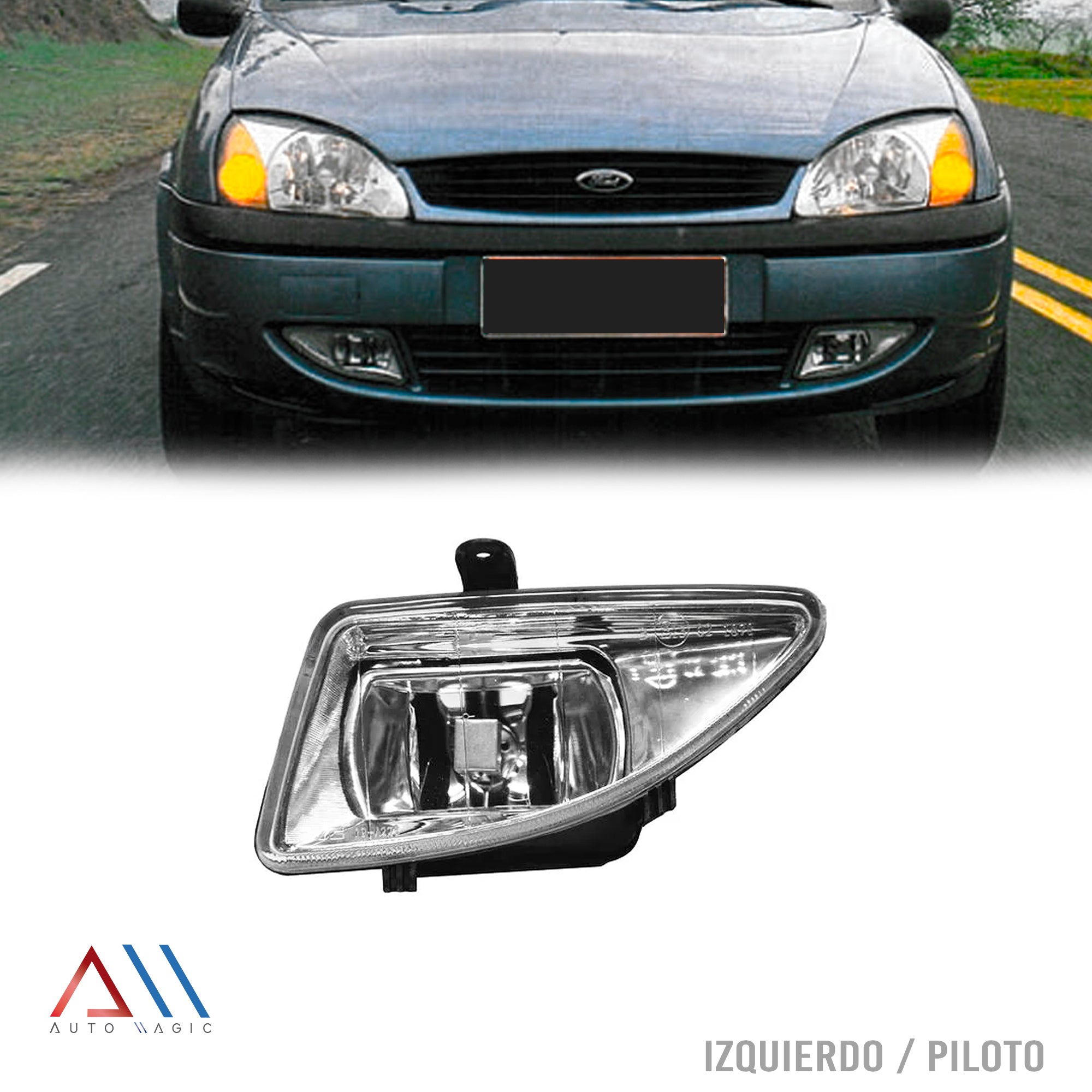 Faro niebla Fiesta 00-02 Ikon 01-07 Courier 01-12 s/foco izquierdo