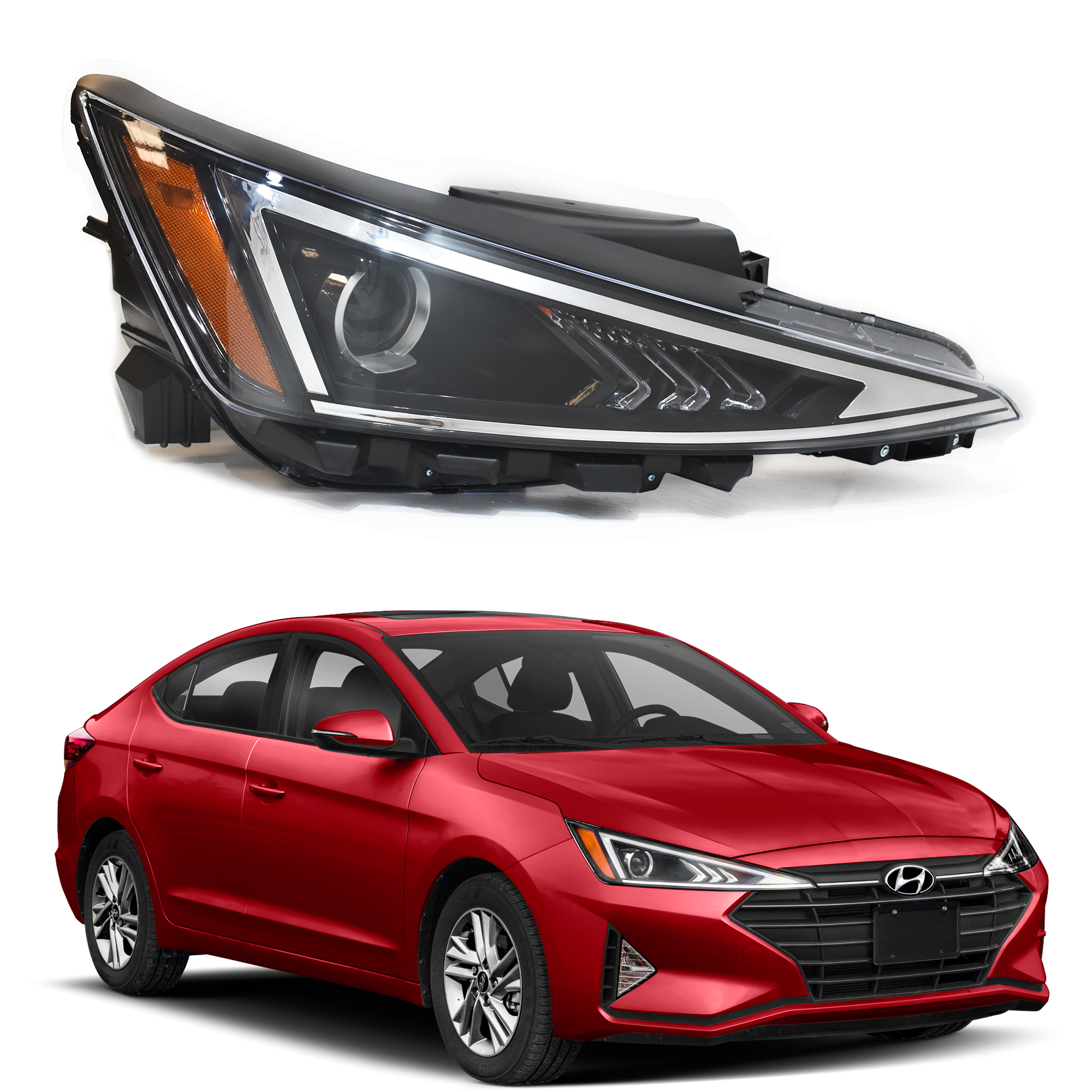 Faro Hyundai Elantra 2019 2020 Derecho