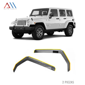 ROMPEVIENTOS DE VENTANA PARA JK -- WRANGLER 2007 /2008 /2009 /2010 /2011 /2012 /2013 /2014 /2015 /2016 /2017 /2018 (2 Piezas)