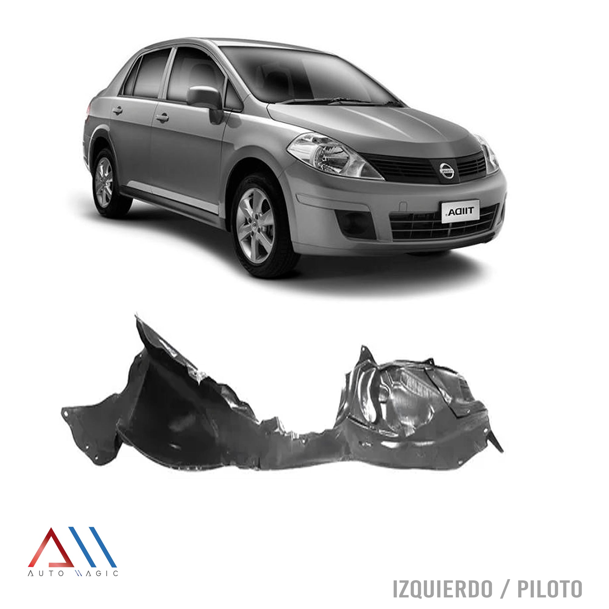 Tolva guardafango salpicadera Tiida 07-18 delantero izquierdo