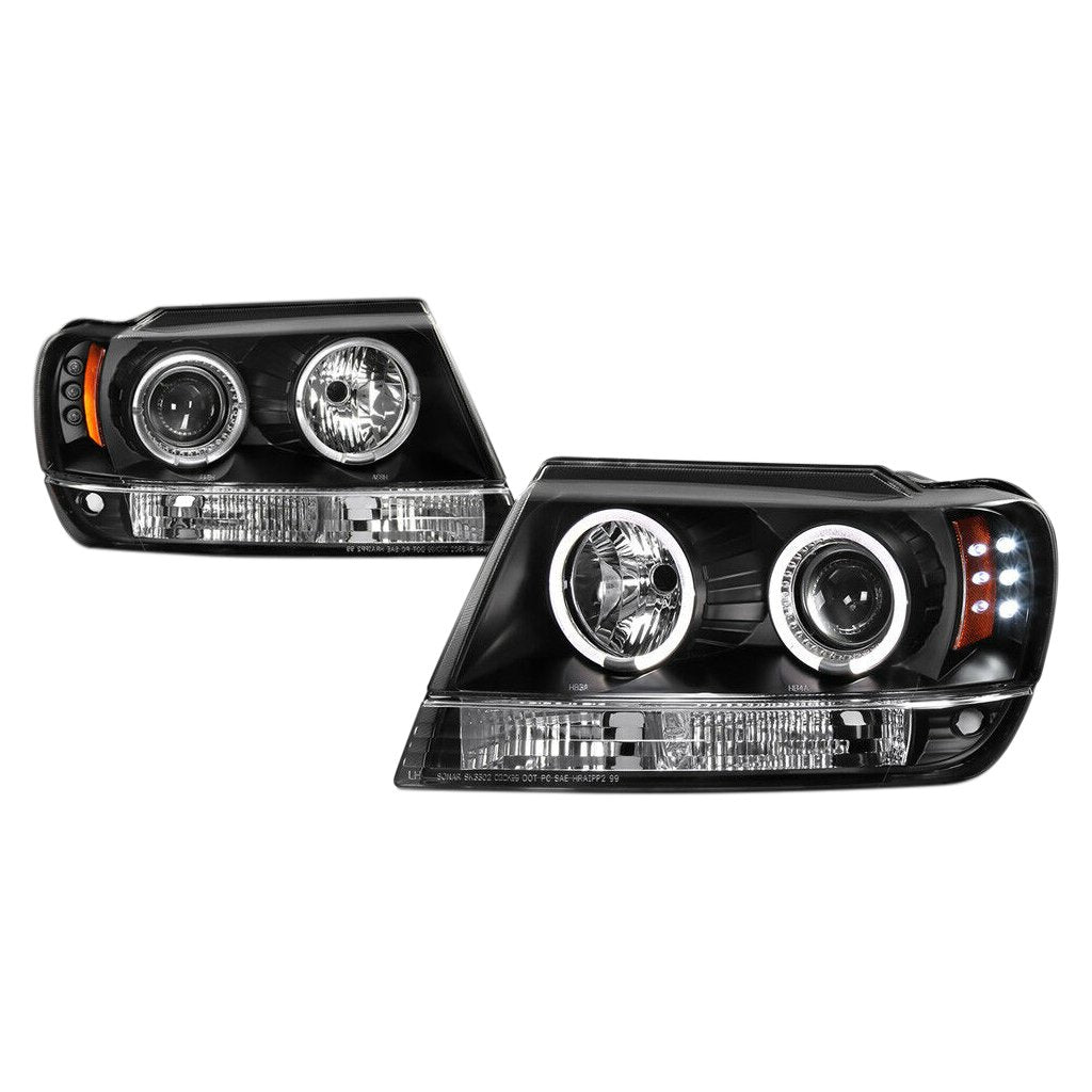 Faros Cherokee 99-04 c/lupa y ojo de angel Performance