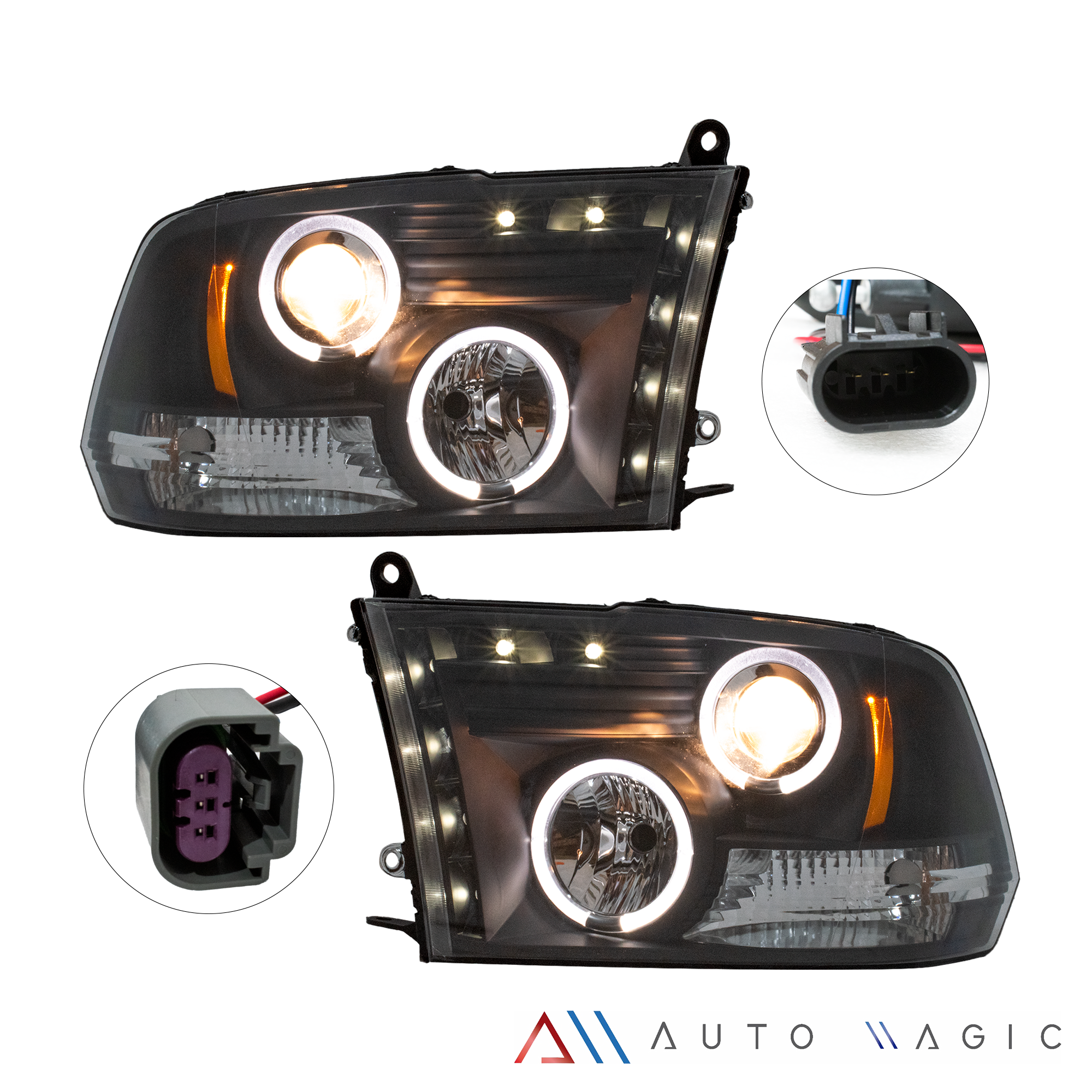 Faros Ram 09-23 c/lupa y luz de dia Performance (Linea Anterior)