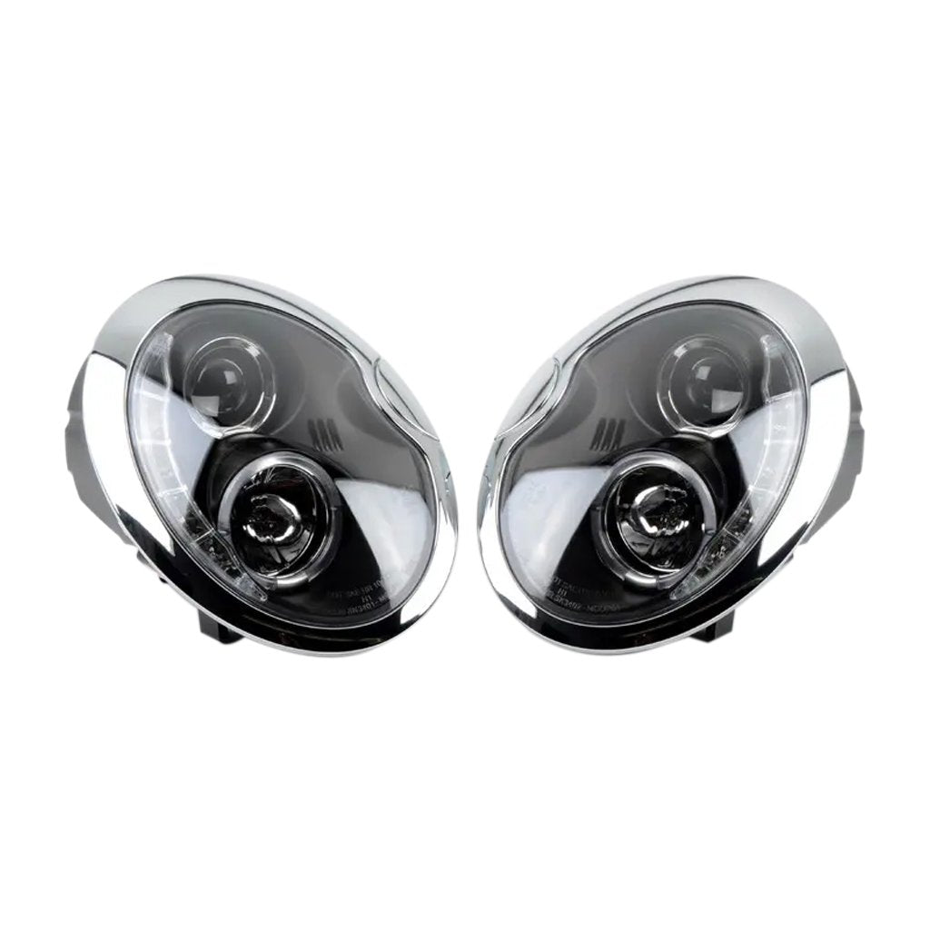 Faros Minicooper 01-06 c/lupa y luz de dia Performance
