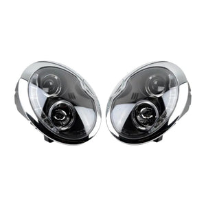 Faros Minicooper 01-06 c/lupa y luz de dia Performance