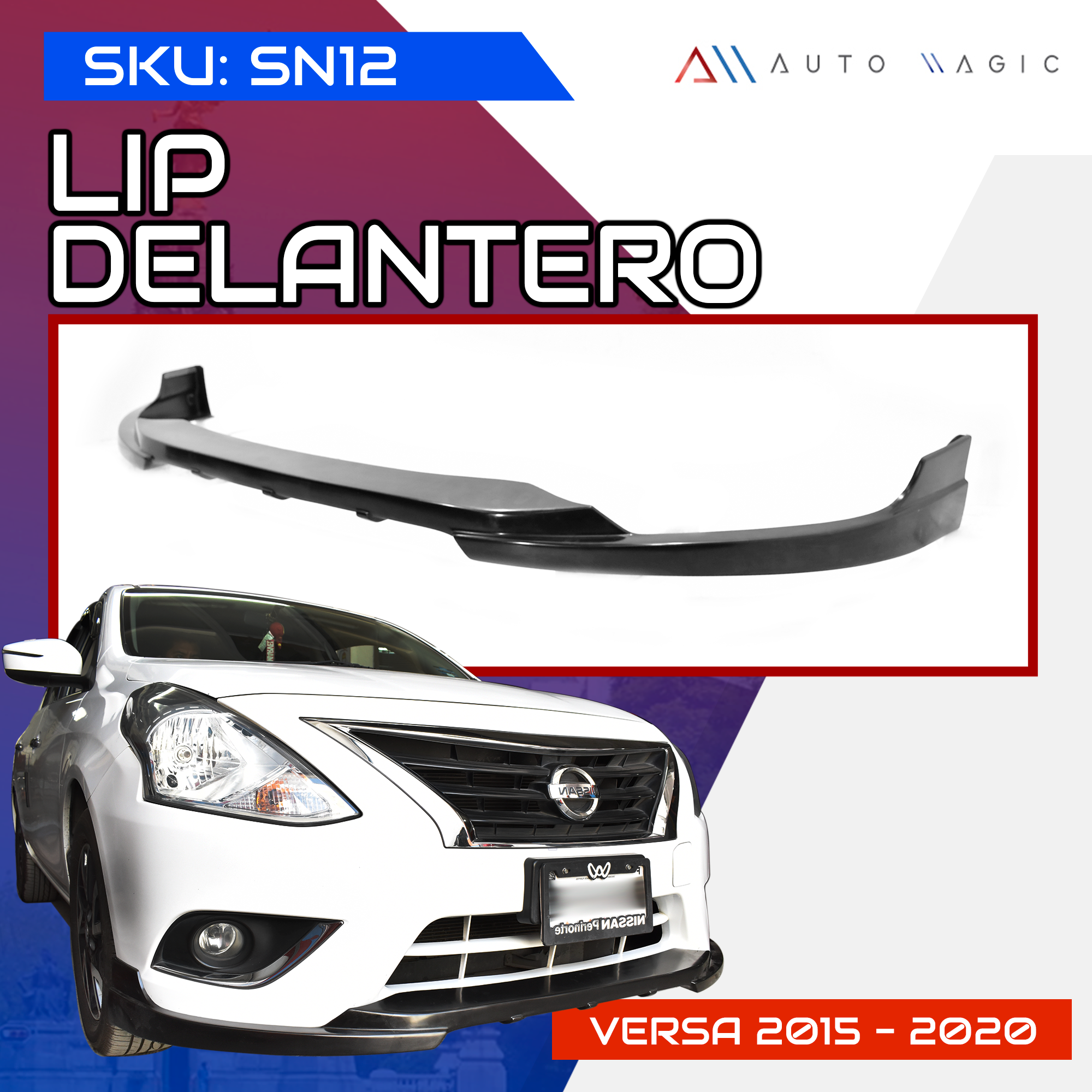 Spoiler Lip faldon Versa 15-20 defensa delantera