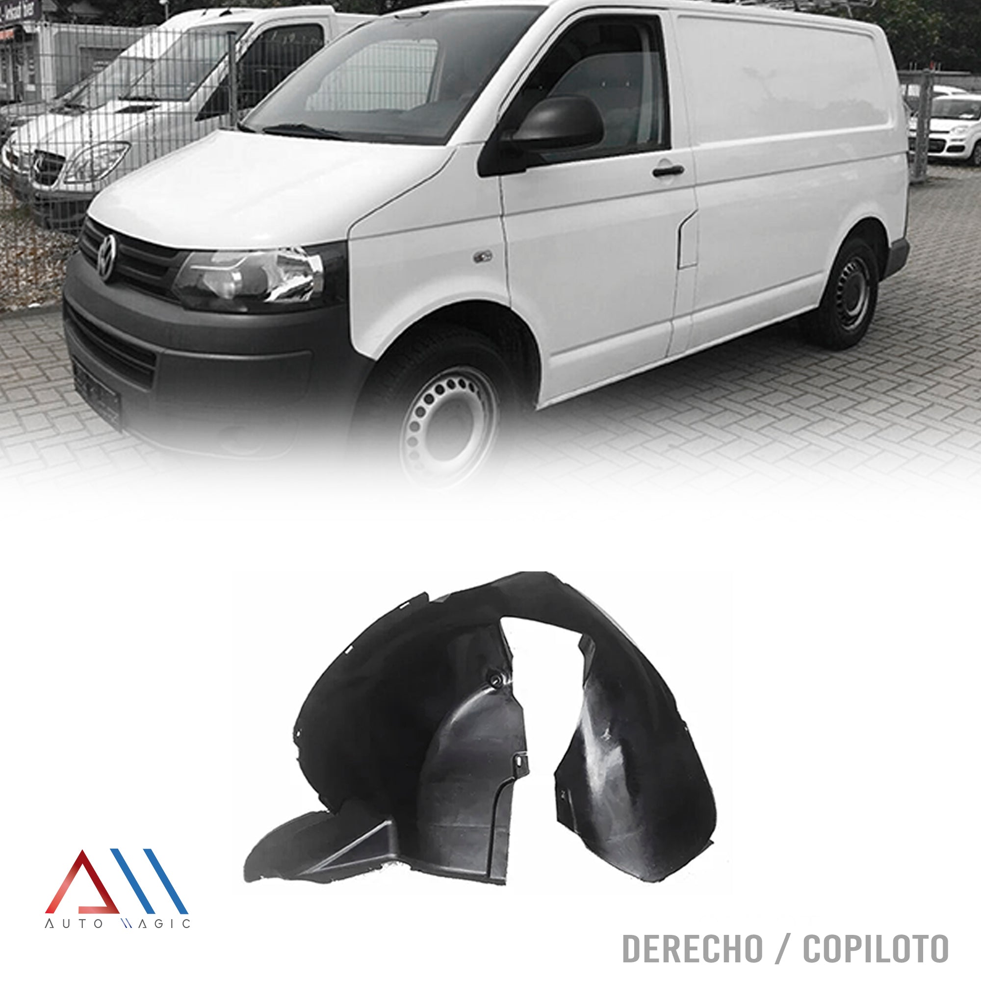 Tolva guardafango salpicadera Transporter 10-15 delantero derecho