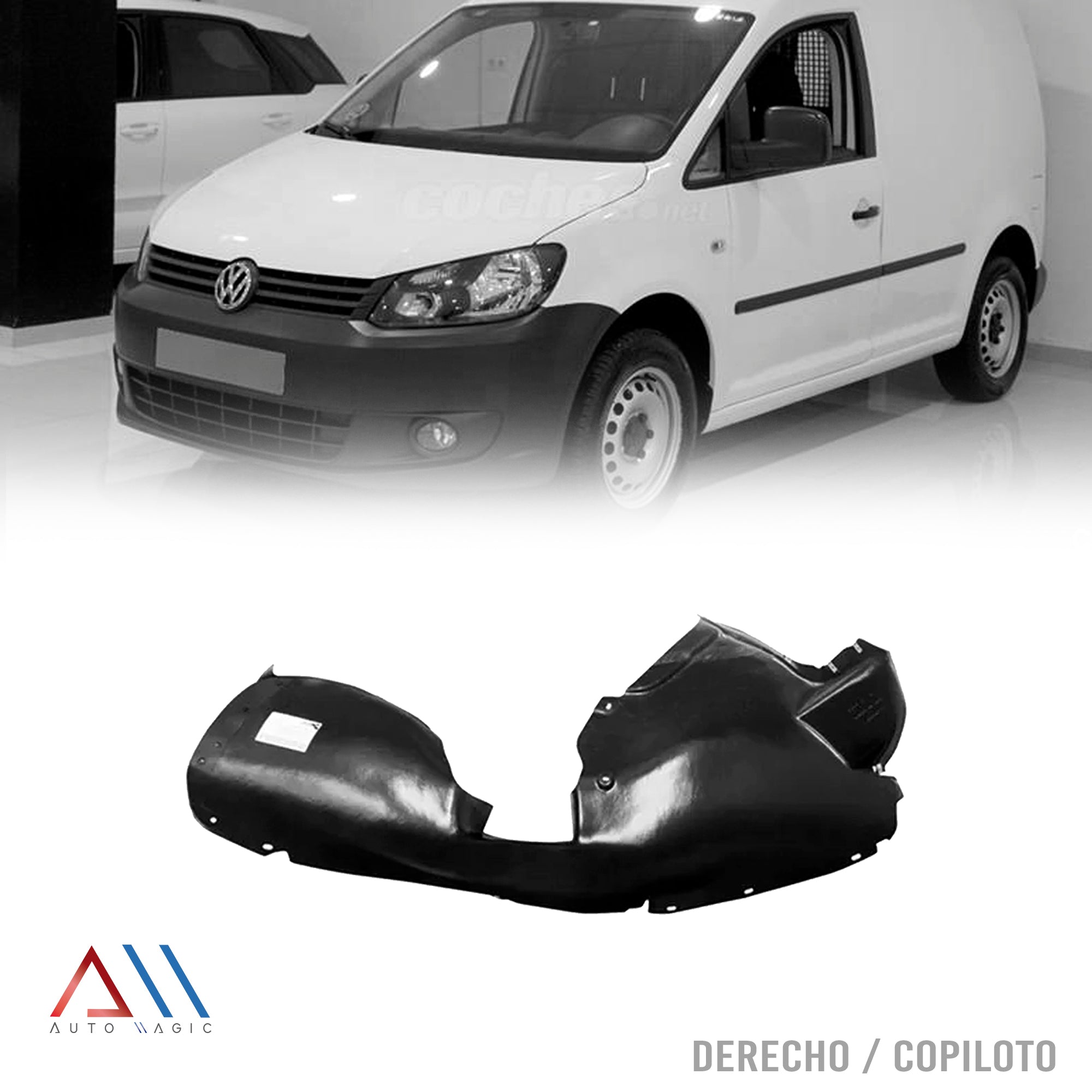 Tolva guardafango salpicadera Caddy 14-15 delantero derecho