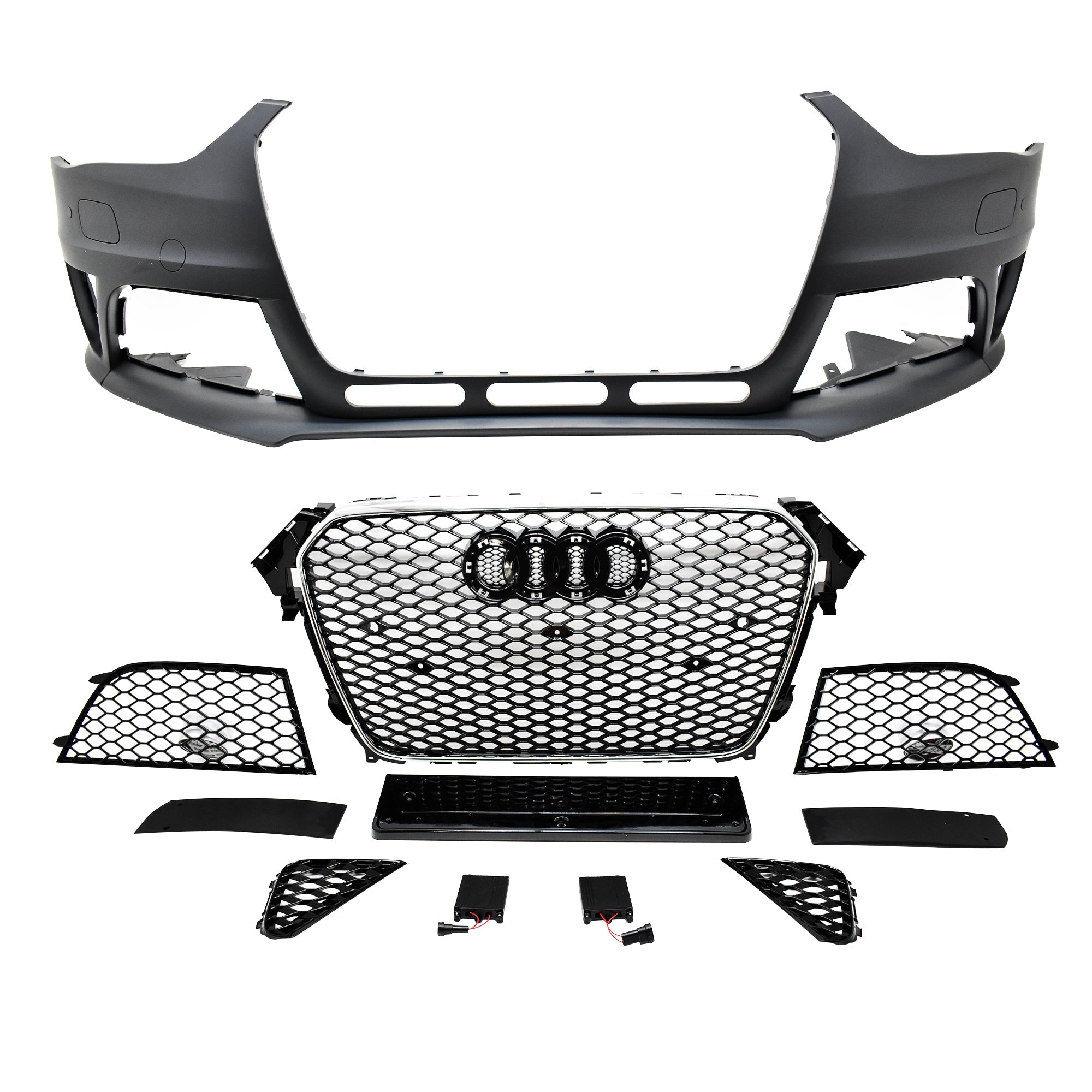 Defensas Audi RS4 13-16 completa con accesorios delanteros