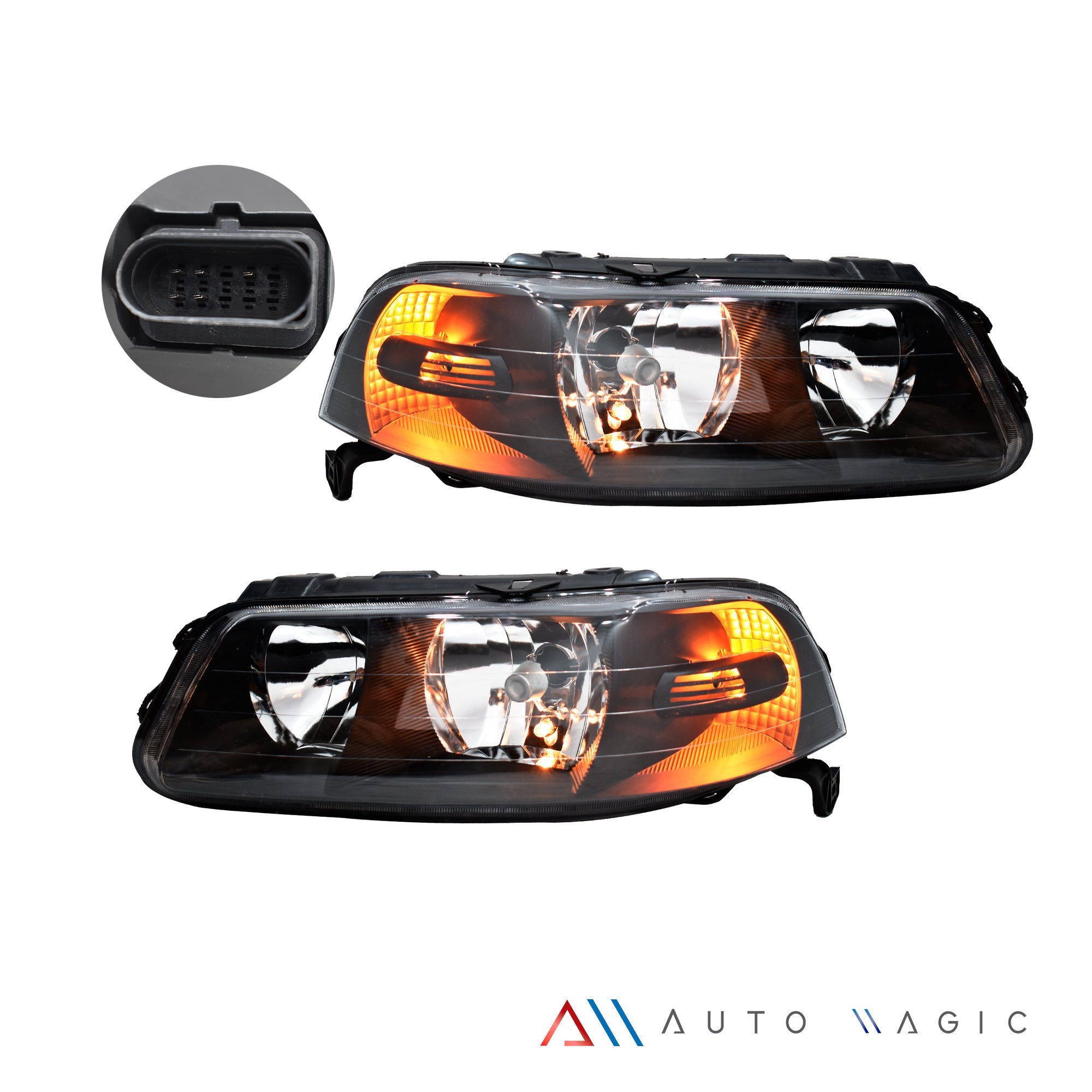 Faros Pointer Gti dos as negros 00-05 Performance