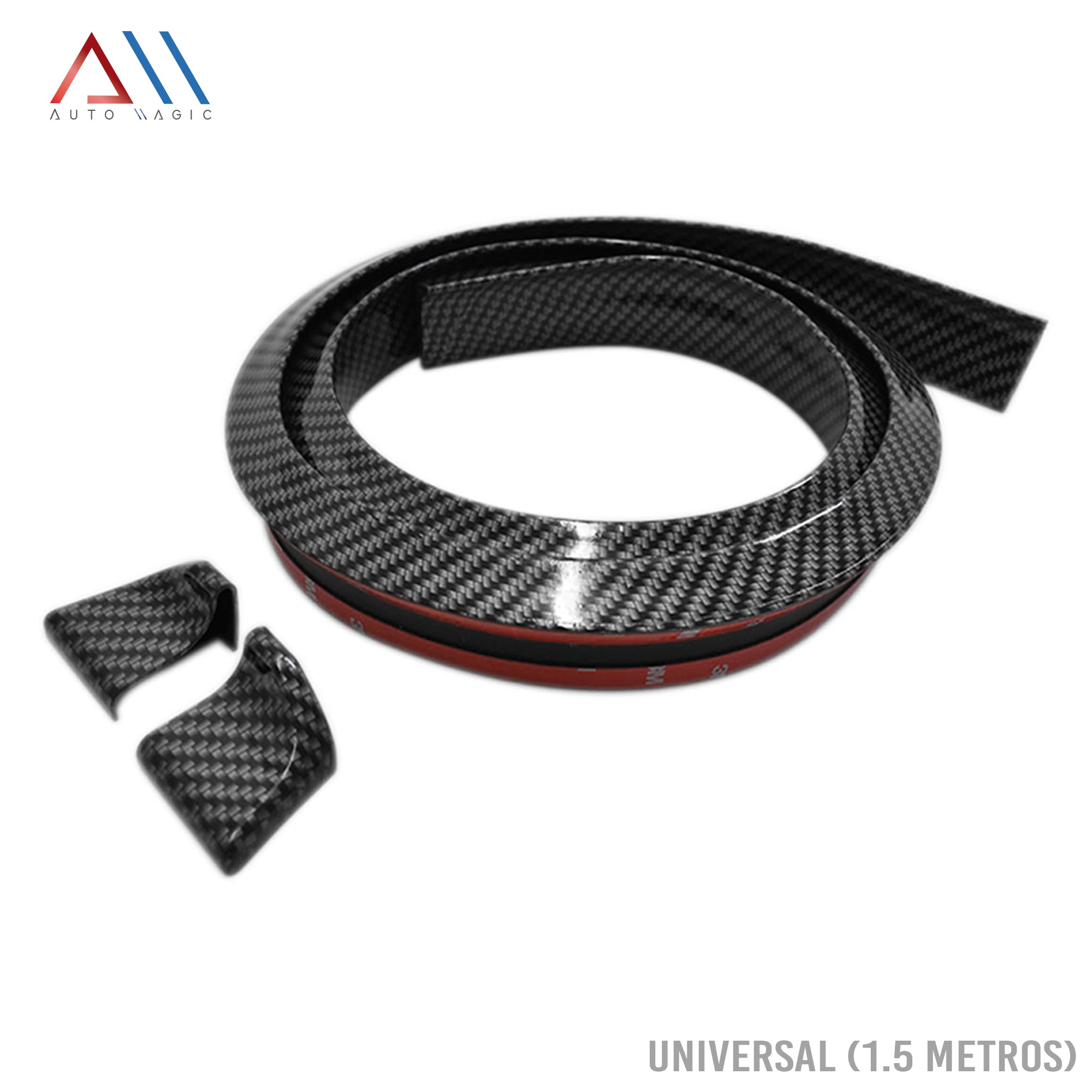 Spoiler de cajuela flexible recortable 3pzas. carbono 1.5mts.
