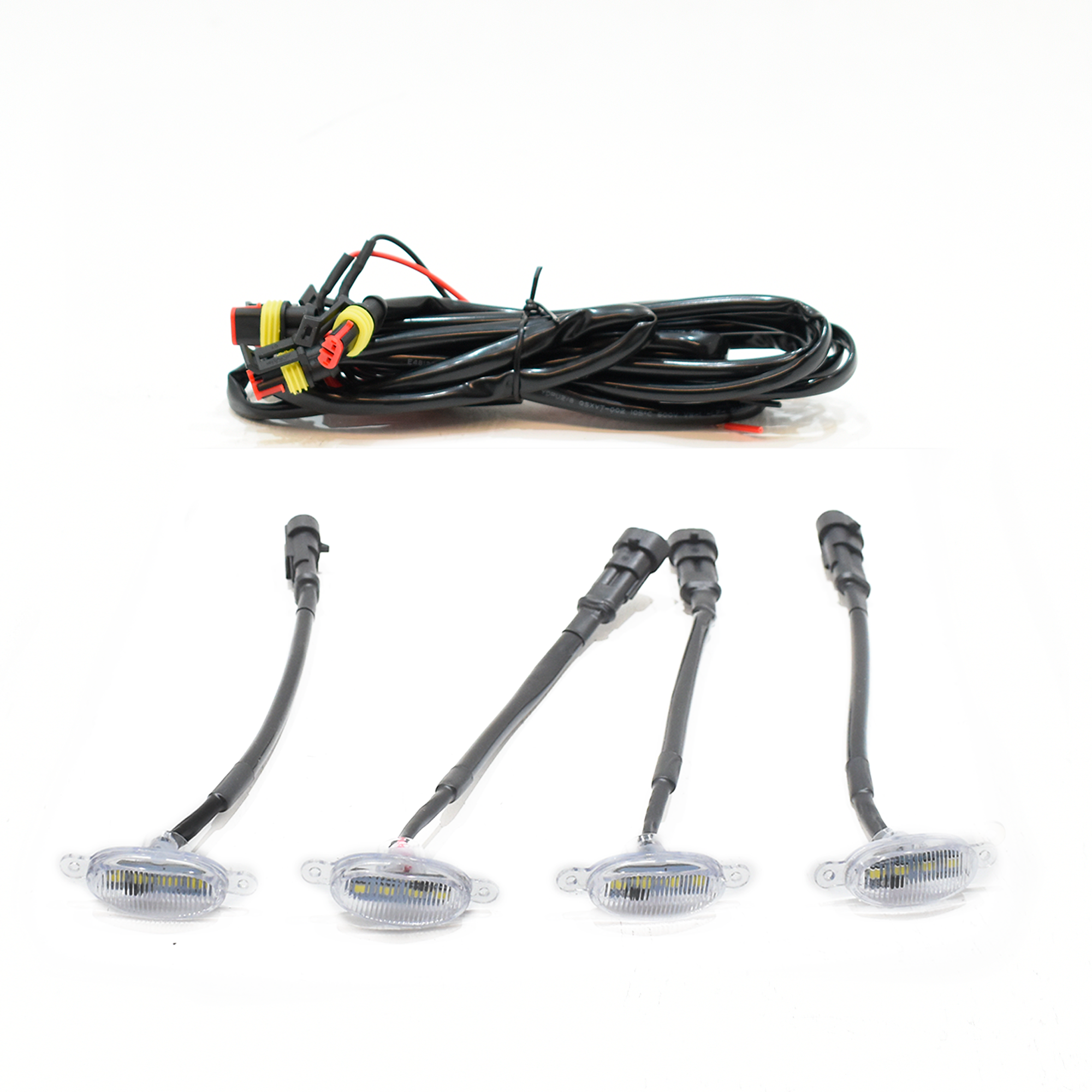 Cuartos c/Luz de dia mica transparente para parrilla universal 4LEDs. 8 vatios
